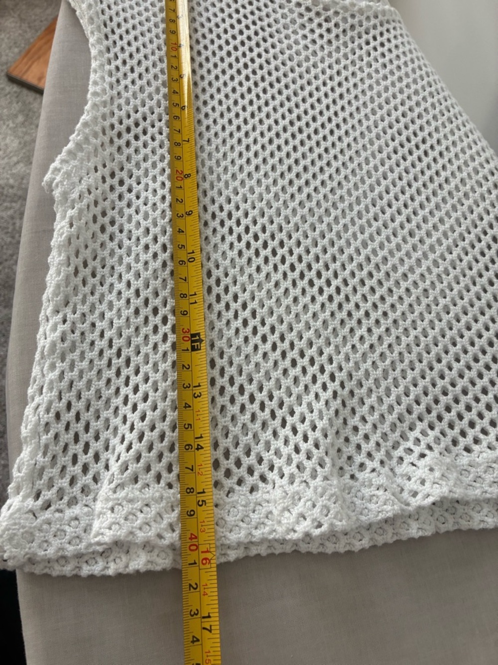Zara Kids White Crochet Open Knit Sleeveless Top - Picture 6 of 6